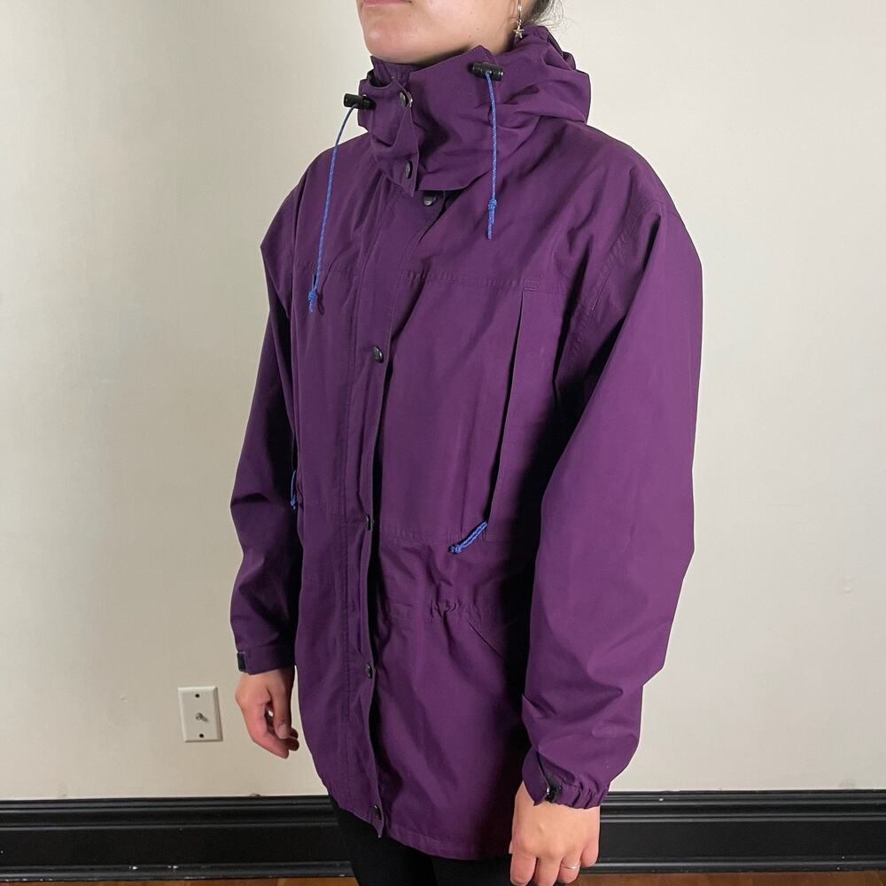 REI Purple Hooded Rain Jacket